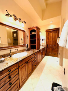 photo of large bathroom in the penthouse suite at Tivoli Lodge Vail Colorado