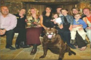 Tivoli Lodge Vail Colorado family photo with dog