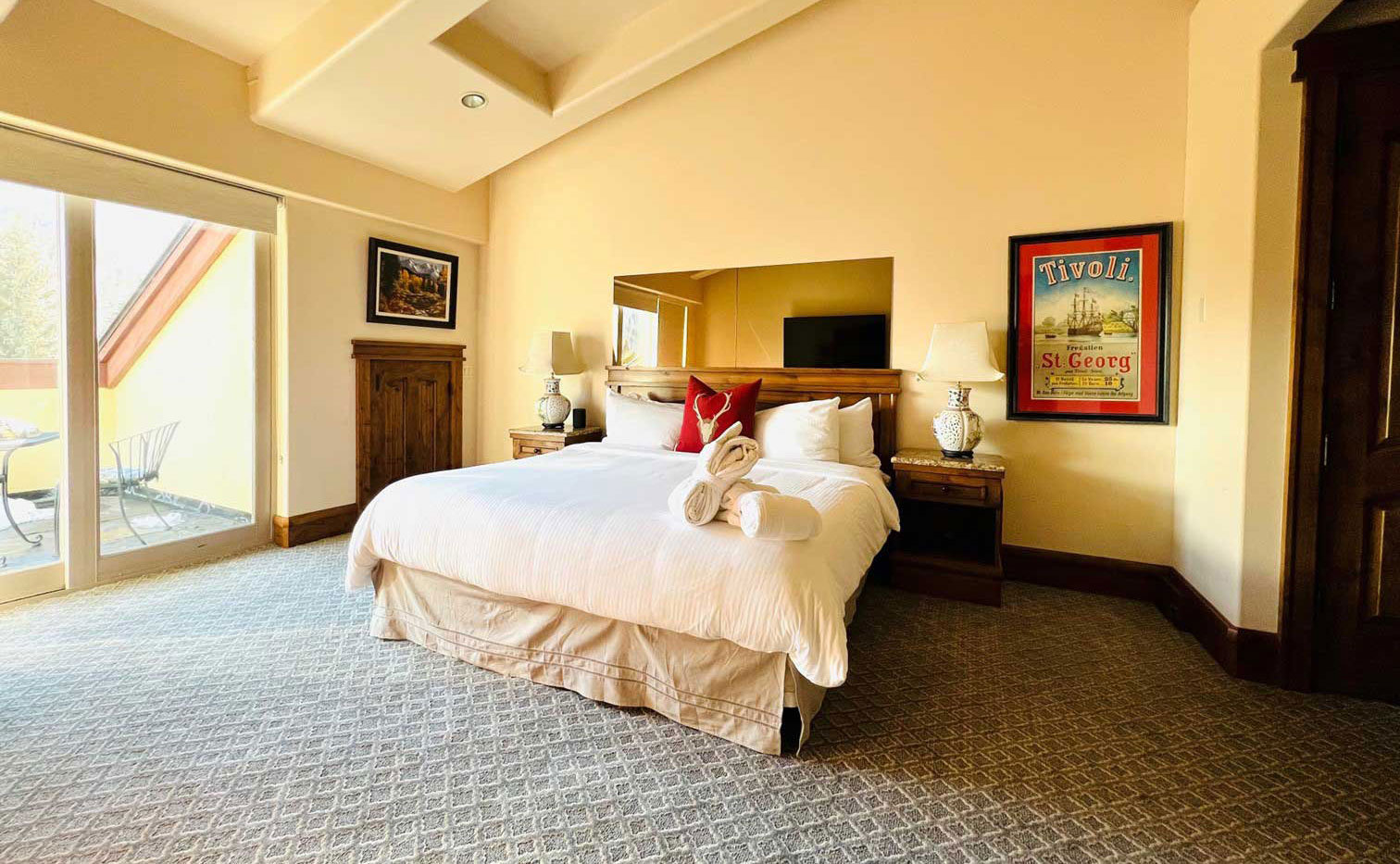 bedroom in the penthouse Tivoli Lodge Vail Colorado