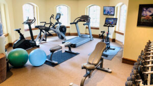 fitness center has equipment and weights Tivoli Lodge Vail Colorado